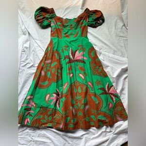 Anthropologie Tropical Midi Dress